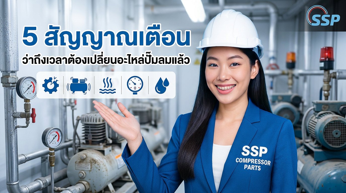 5 สัญญาณเตือนว่าถึงเวลาต้องเปลี่ยนอะไหล่ปั๊มลมแล้ว