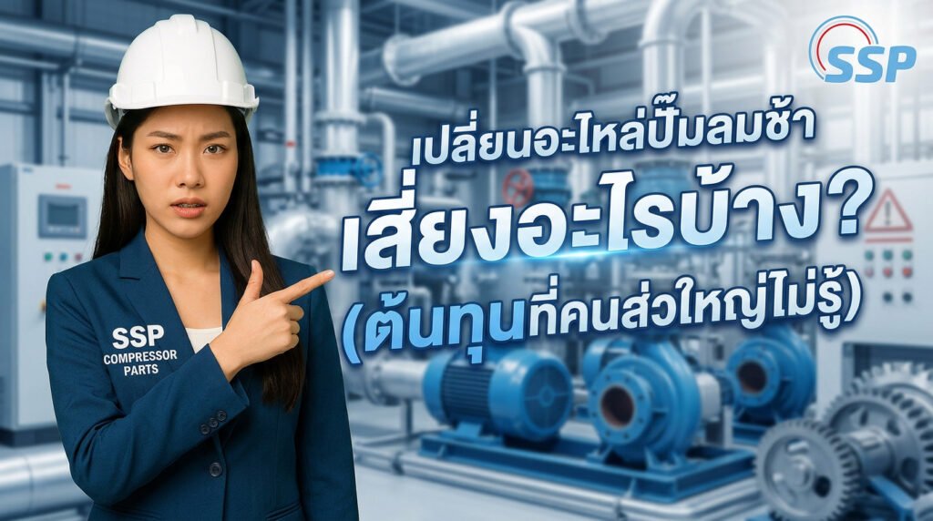 เปลี่ยนอะไหล่ปั๊มลมช้า เสี่ยงอะไรบ้าง?